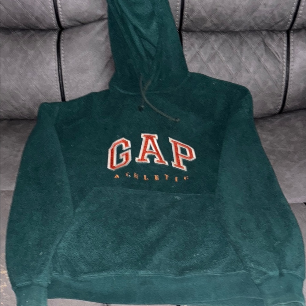 GAP Dark Green Athletics Hoodie super warm snuggly vtg hoody